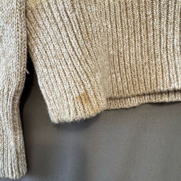 Orvis Men’s Round Neck Color Block Sweater Size Large 100% Cotton Preppy Style - Picture 5 of 12